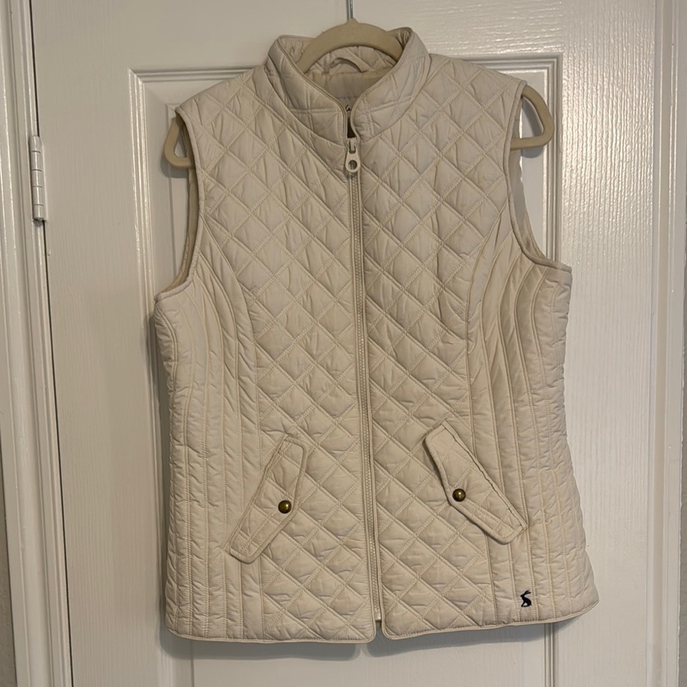 Joules Cream Quilted Vest